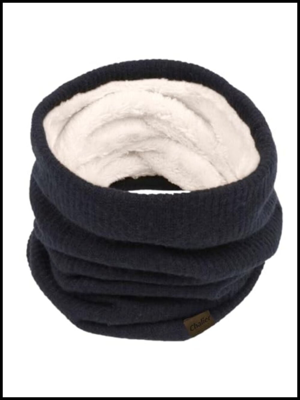 Fleece Lined Knit Infinity Scarf Neck Warmer Winter Loop Circle Scarf